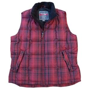 Eddie Bauer Goose Down Plaid Vest